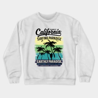 California Surfing Paradise,Seal Beach California Crewneck Sweatshirt